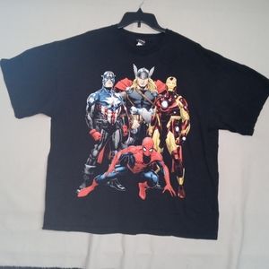 MARVEL AVENGERS 2012 MENS T SHIRT BLACK XXL